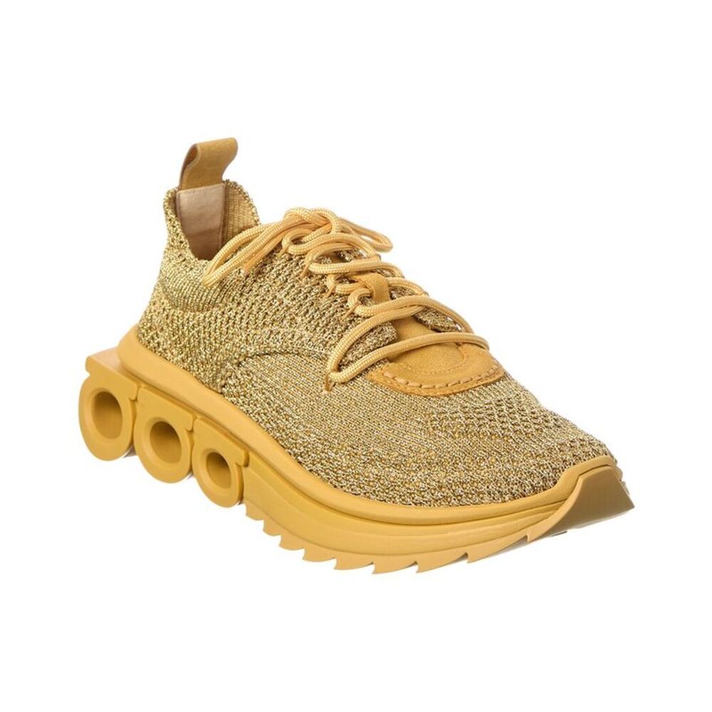 Ferragamo Canvas Sneaker, Gold